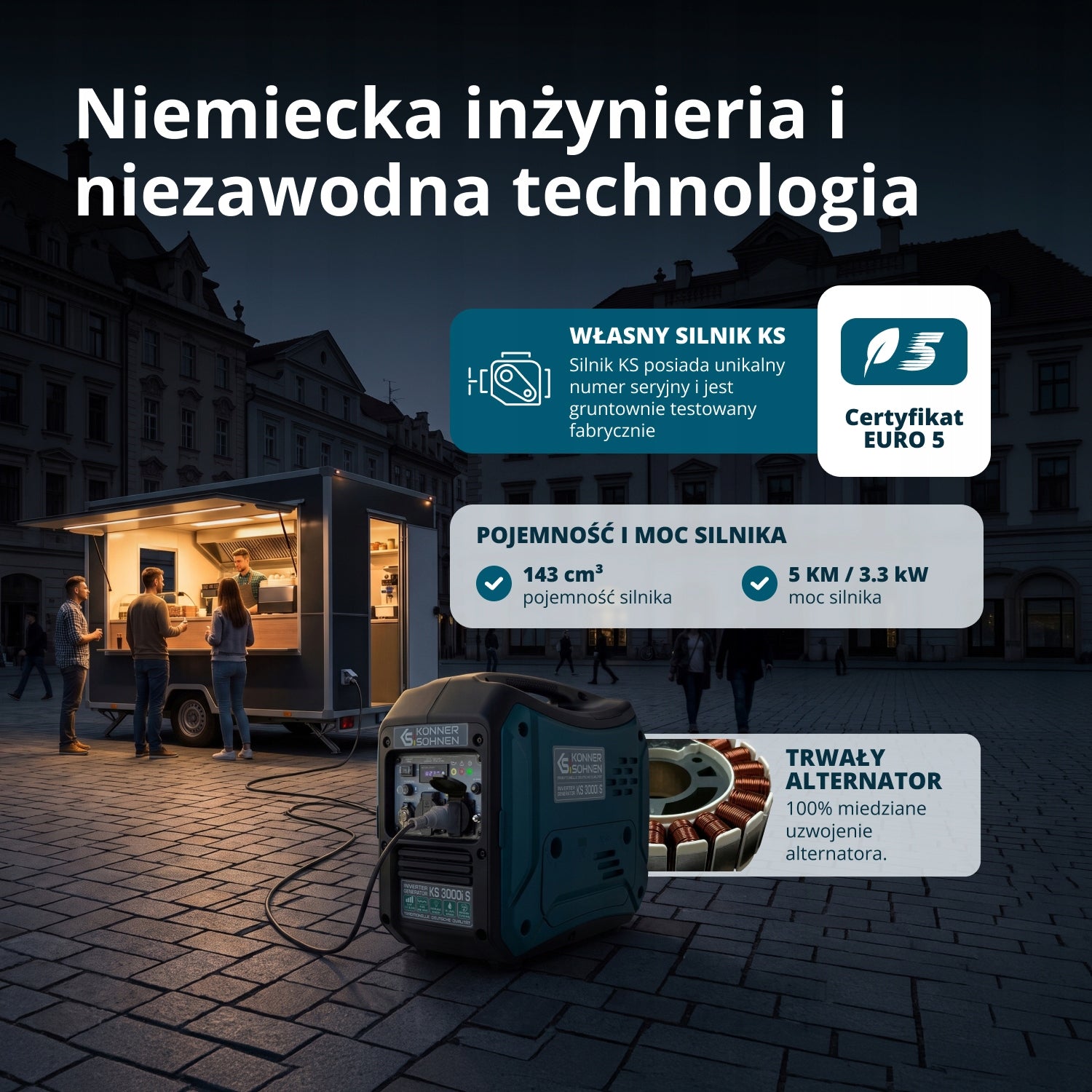 Inverter generator set KS 3000i S Könner & Söhnen 3300 W Manufacturer code KS 3000i S