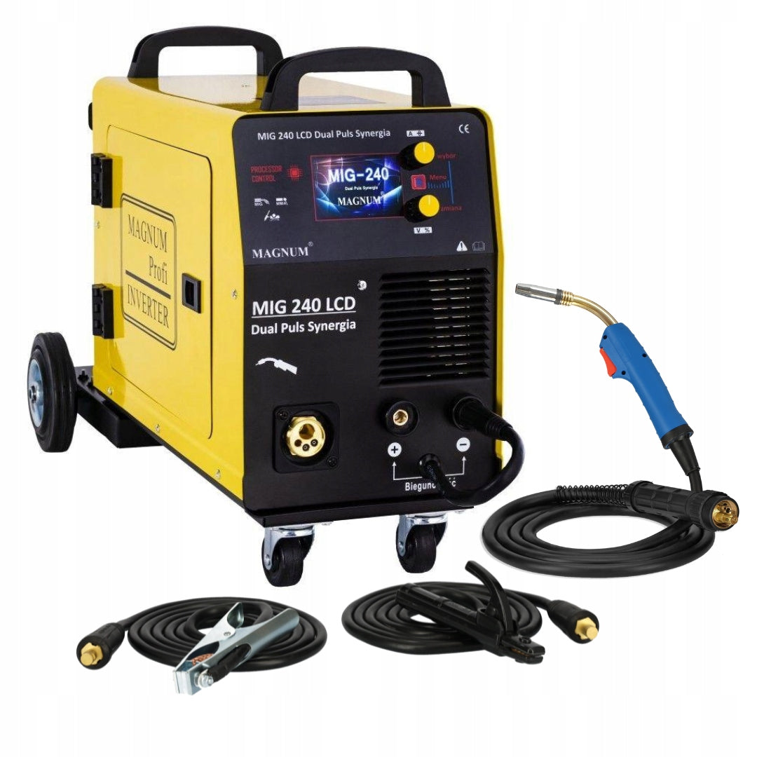 Inverter welder 200A MIG/MAG MMA 4X4 SYNERGY PULSE MAGNUM MIG 240 LCD