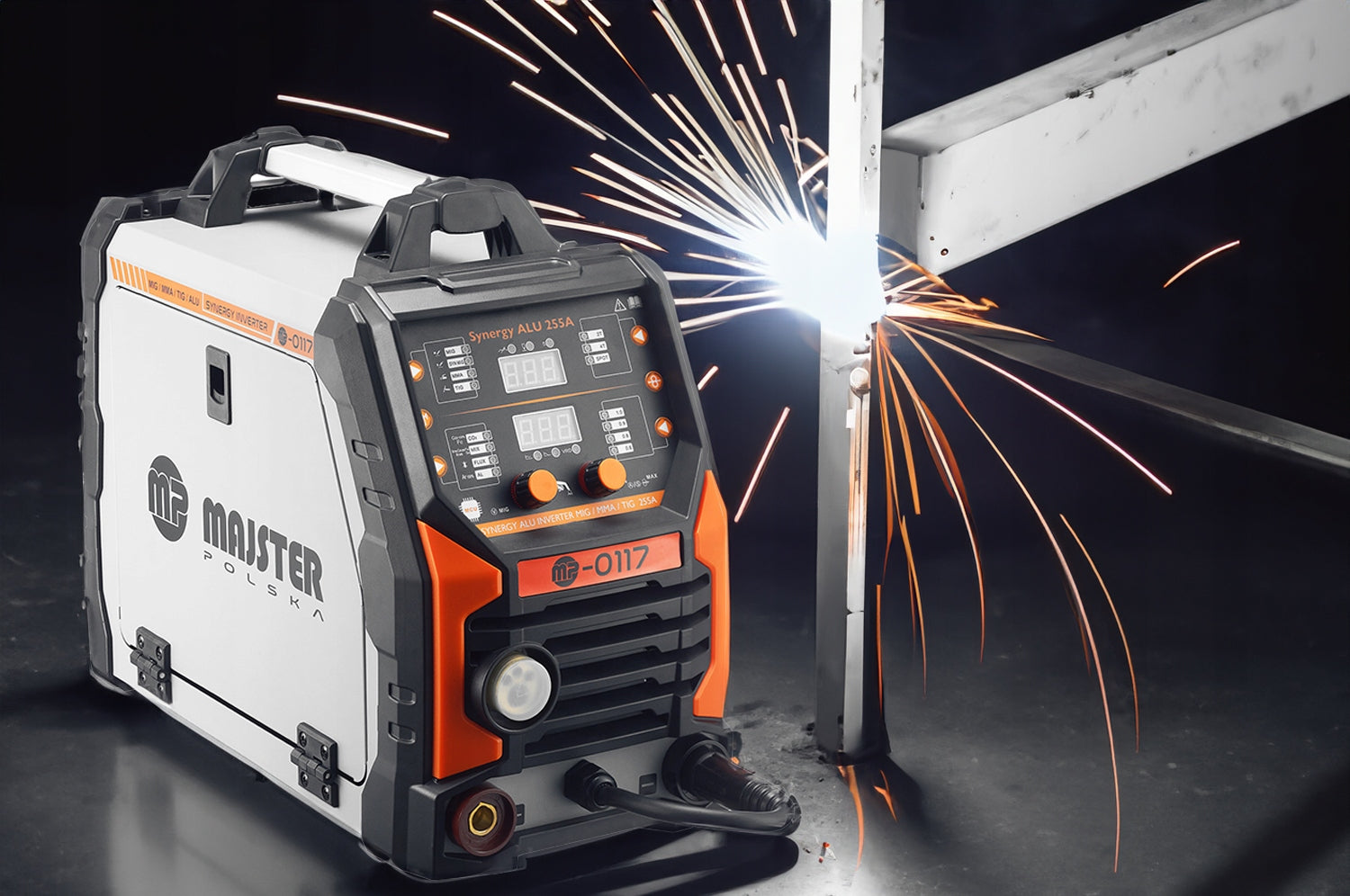 Inverter welder ALUMINIUM MIG FLUX MMA TIG migomat SYNERGY 255 MP0117 Brand Majster Polska