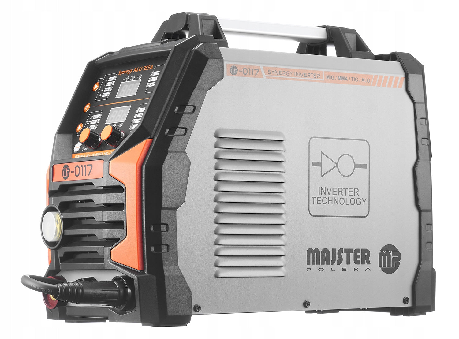 Inverter welder ALUMINIUM MIG FLUX MMA TIG migomat SYNERGY 255 MP0117 Duty cycle time 60%