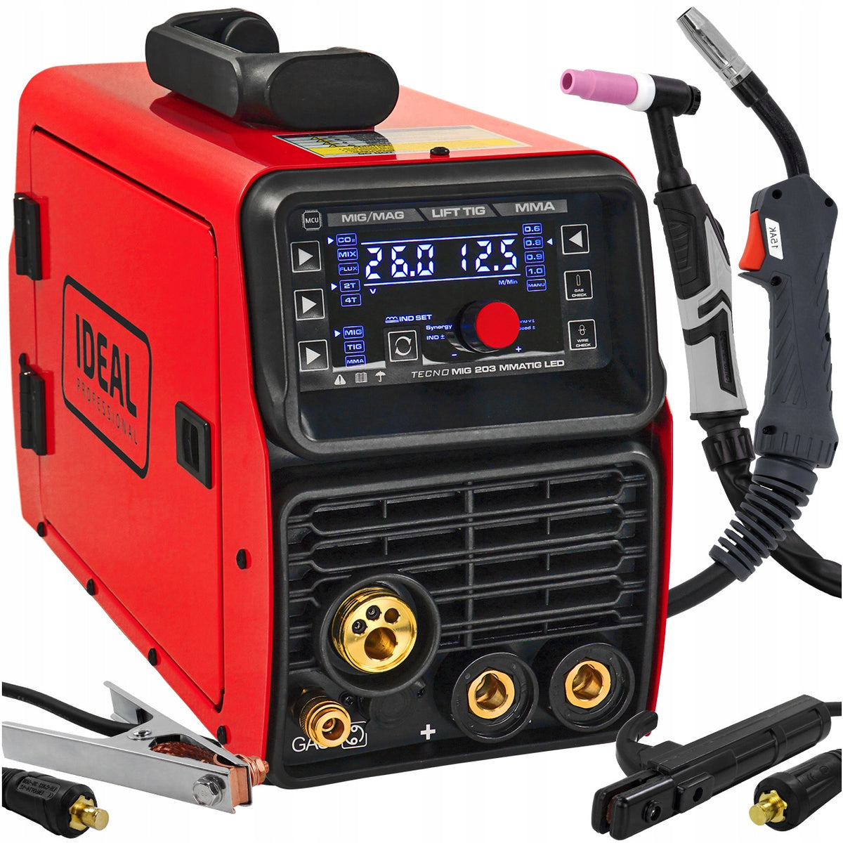 Inverter welder Ideal MIG 200A MMA TIG LED migomat Synergy 2T 4T
