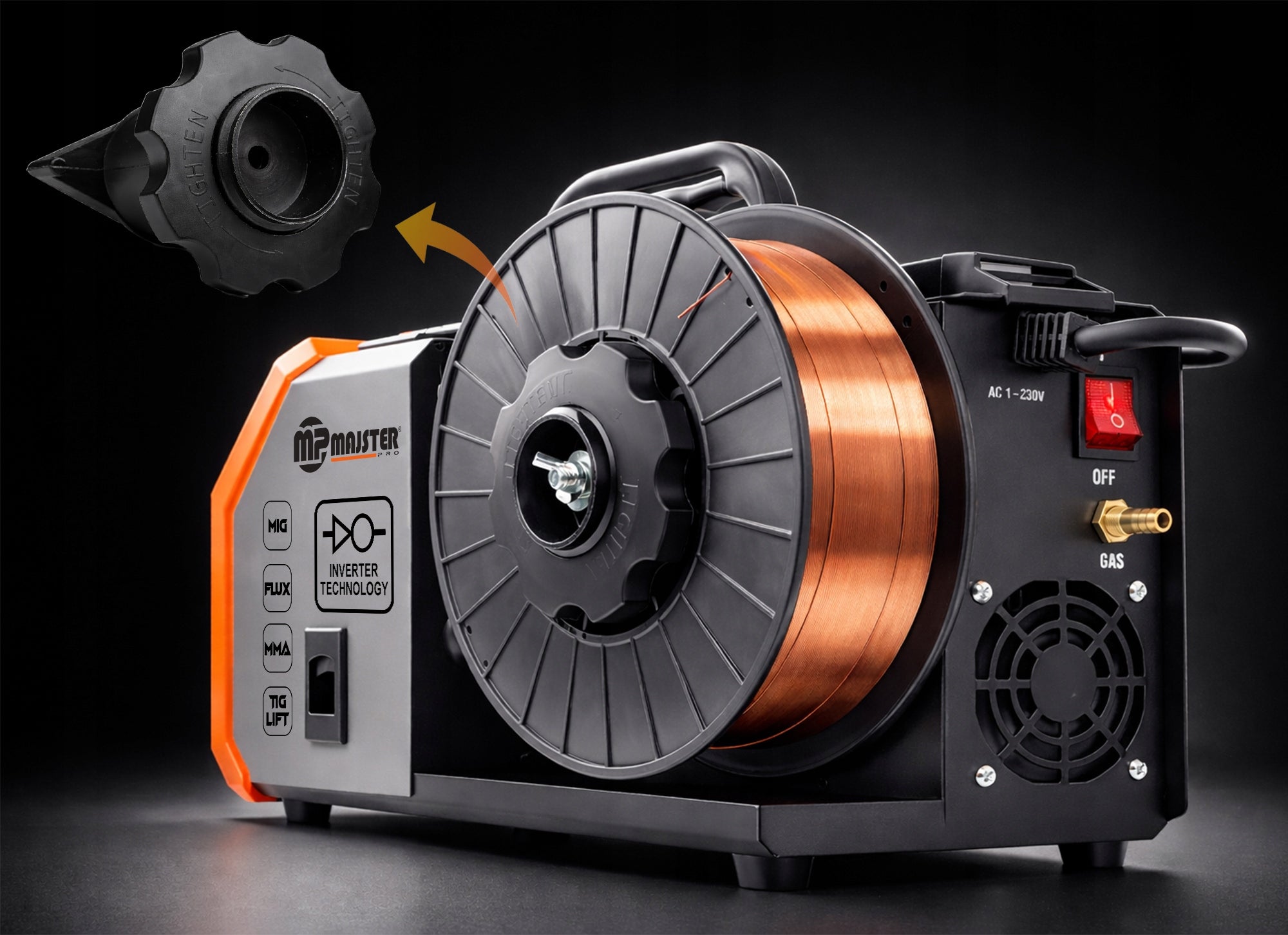 Inverter welder MIGOMAT IGBT FLUX MIG MAG MMA Majster MP0142 Pro 5kg Manufacturer code MP0142