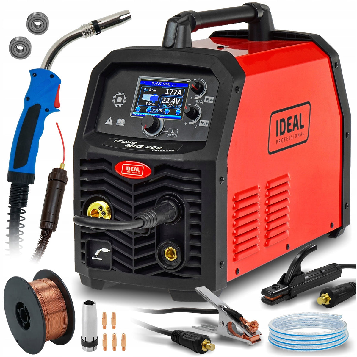 Inverter welder MIGOMAT Ideal TECNO MIG 200 PULSE Pulse Synergy LCD