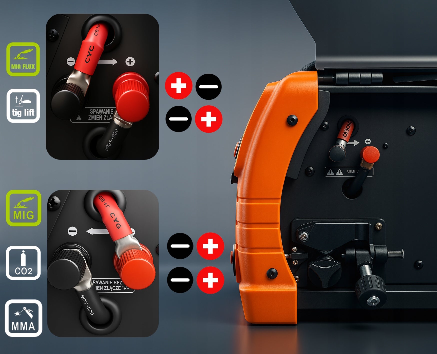 Inverter welder SYNERGY MIGOMAT MIG Co2 MMA TIG 200A majsterPRO MP0121 Packaging status original