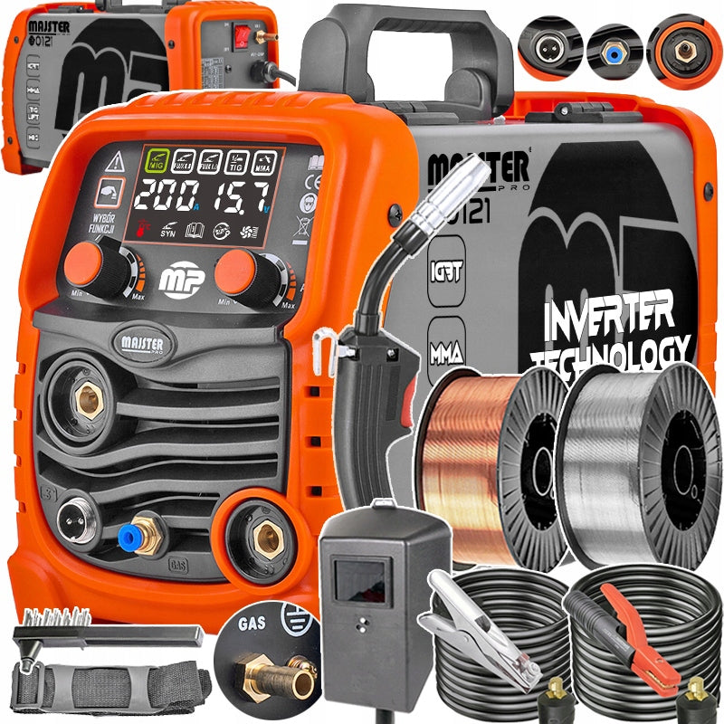 Inverter welder SYNERGY MIGOMAT MIG Co2 MMA TIG 200A majsterPRO MP0121