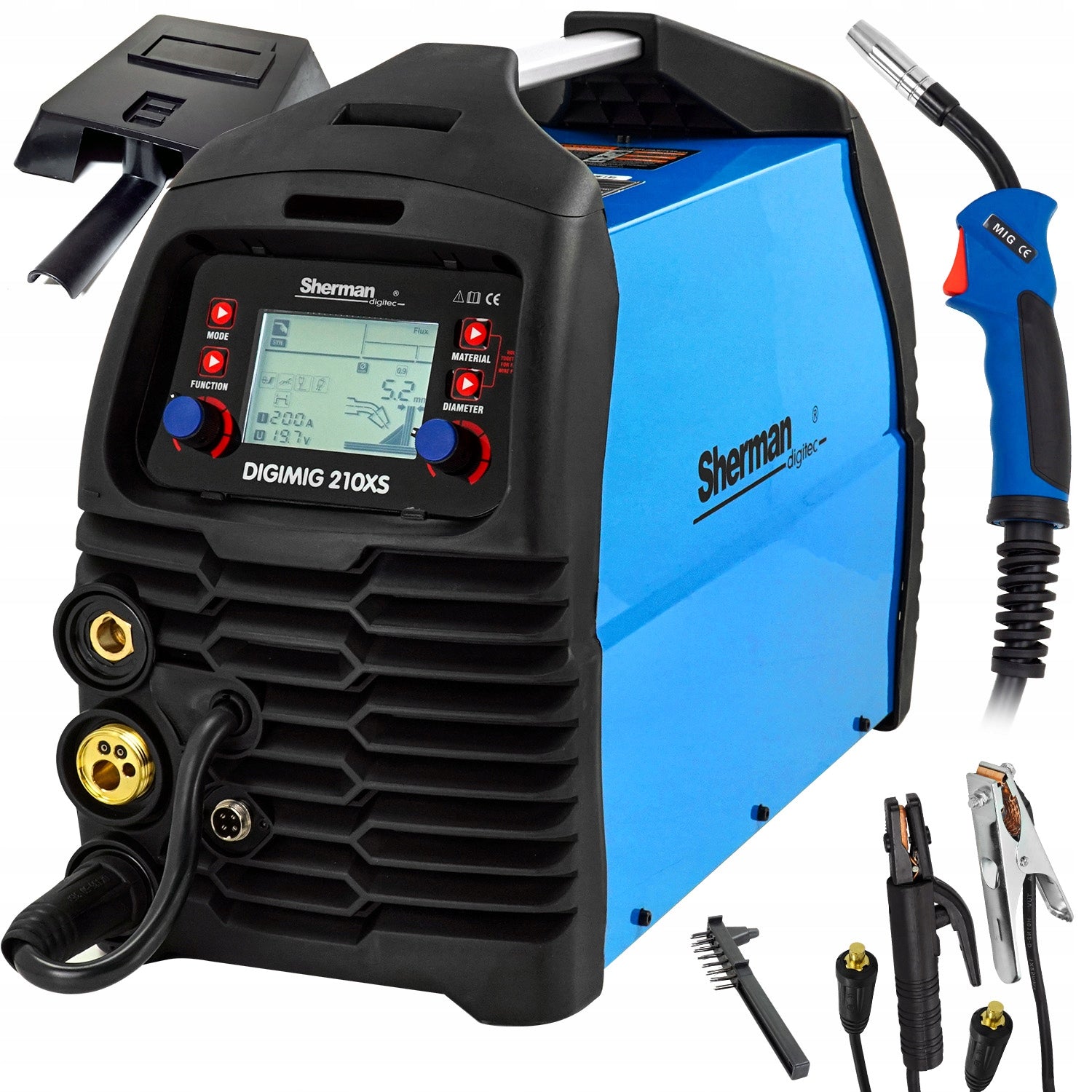 Inverter welder Sherman MIG 200A MMA TIG MAG Synergy 230V migomat