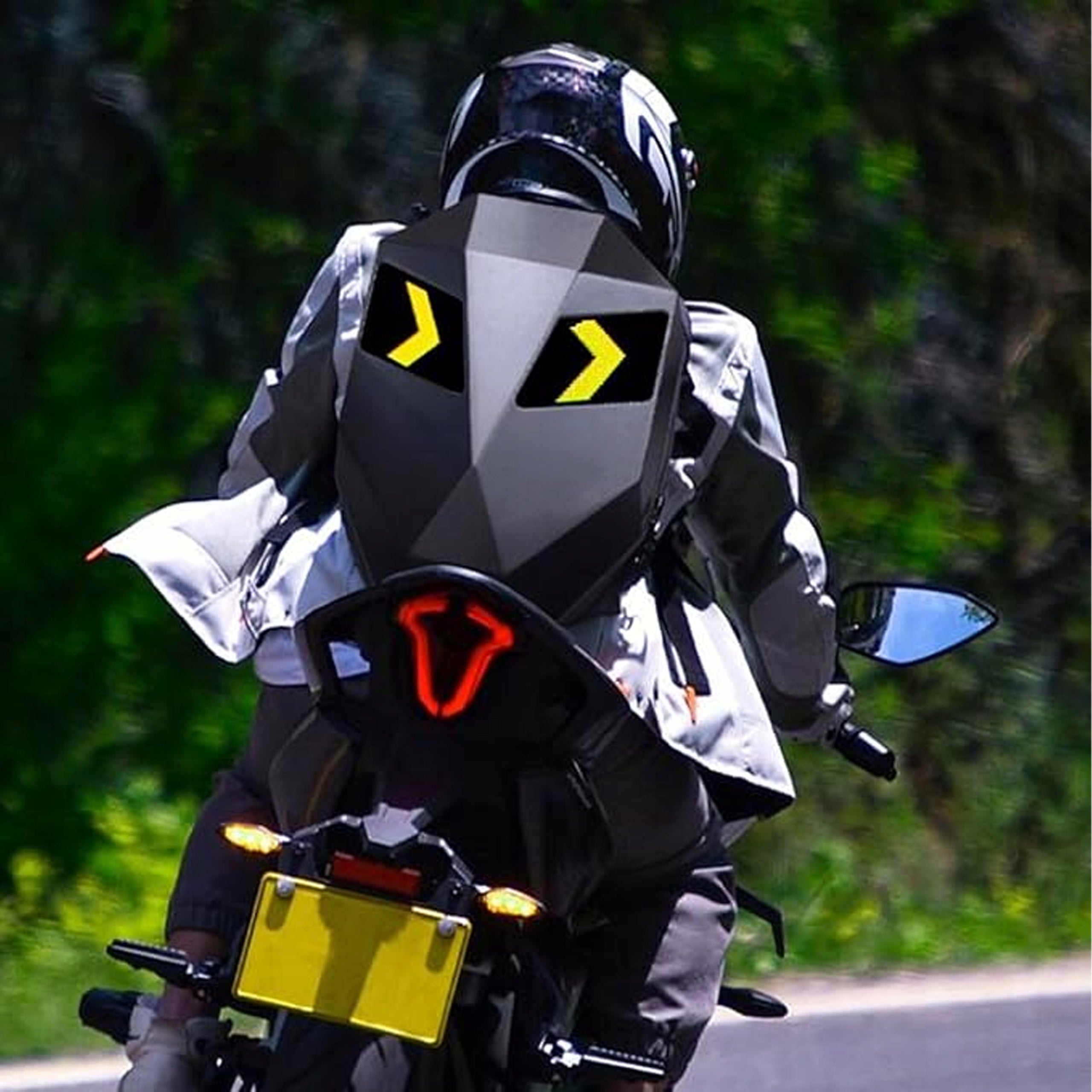 Iron Man Motorcycle Backpack "EYES LED" On Powerbank USB Bluetooth App Packaging status original