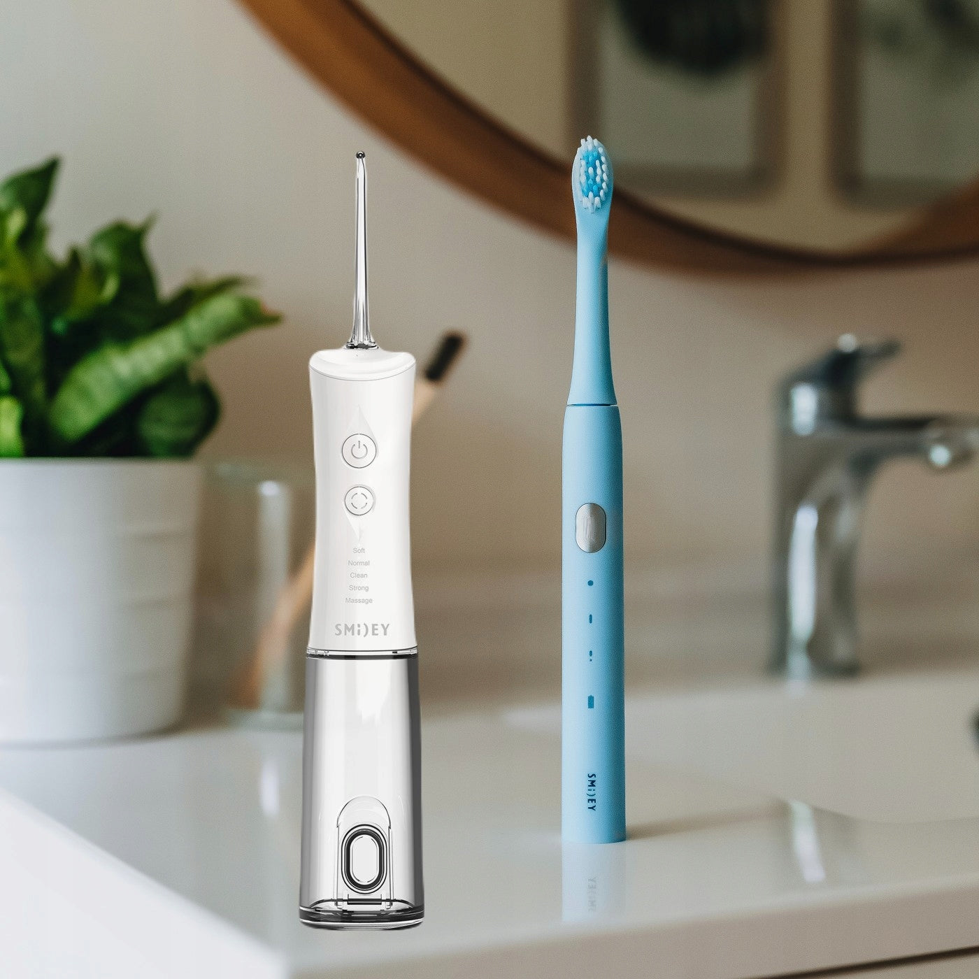 Irrigator with Sonic Toothbrush for Adults Brand Smiley