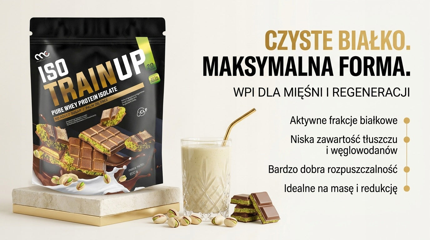 IsoTrainUp Muscle Clinic 600g Isolat Protein WPI Cinnamon Flakes Expiration date at least six months from the date of purchase