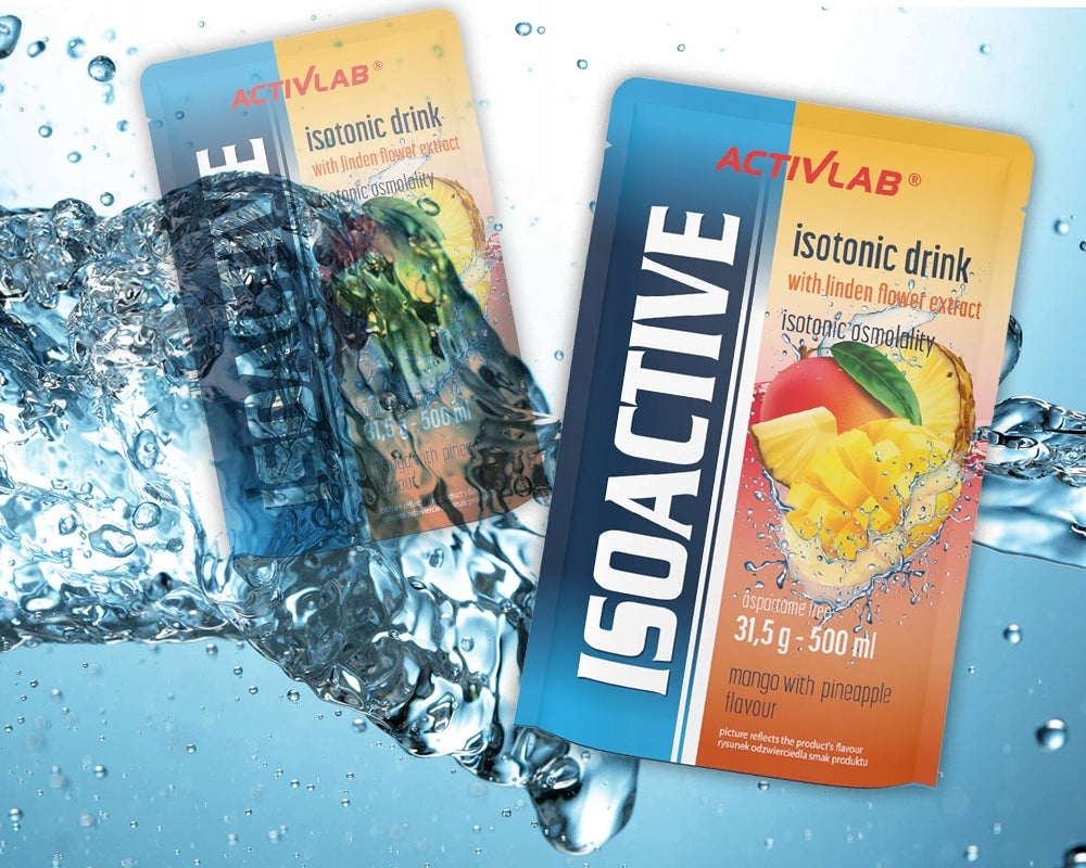 Isotonic Activlab Isoactive taste mango-ananas sachet 31,5 g per 500 ml Expiration date at least six months from the date of purchase