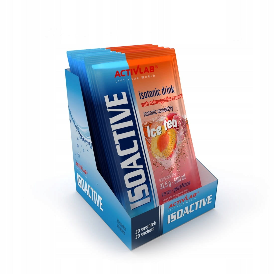 Isotonic Drink Activlab Isoactive Peach Flavour 31g Expiration date at least six months from the date of purchase