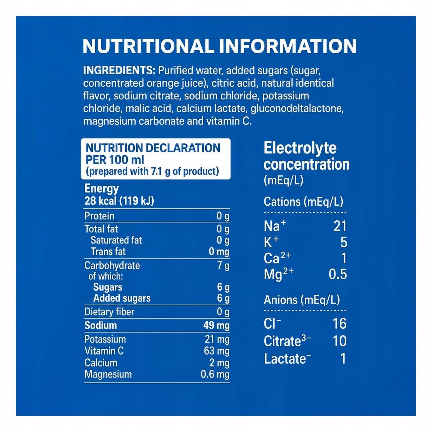 Isotonic drink powder 10l for hydration and regeneration Expiration date up to 2 weeks after the purchase date