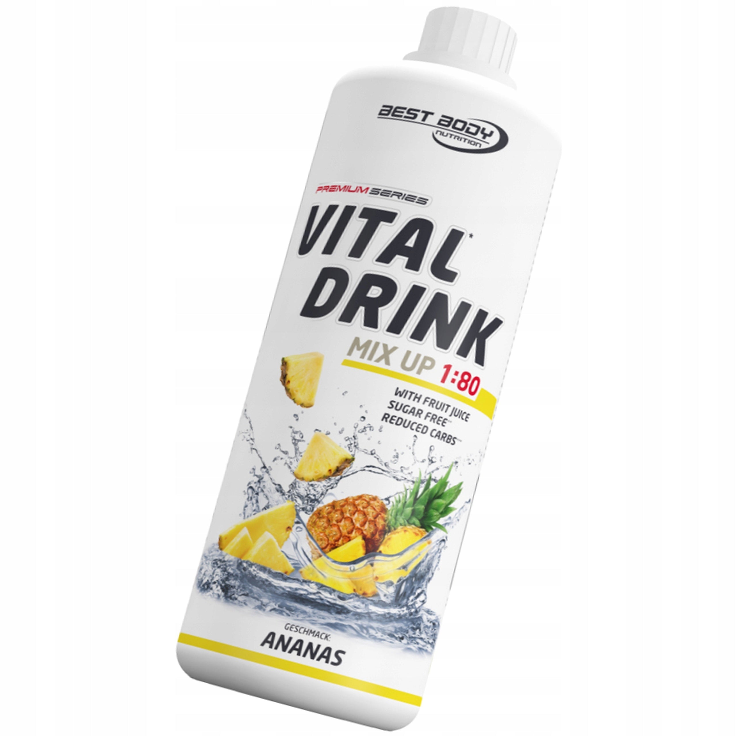 Isotonic liquid Best Body Nutrition 1000 ml Pineapple without sugar vegan