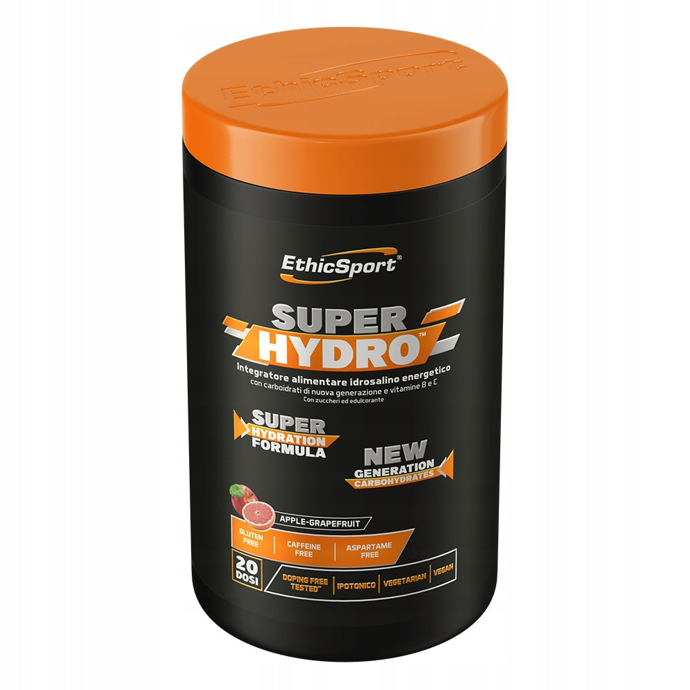 Isotonic powder EthicSport Super Hydro apple-grapefruit flavour Expiration date at least 1 year from the date of purchase