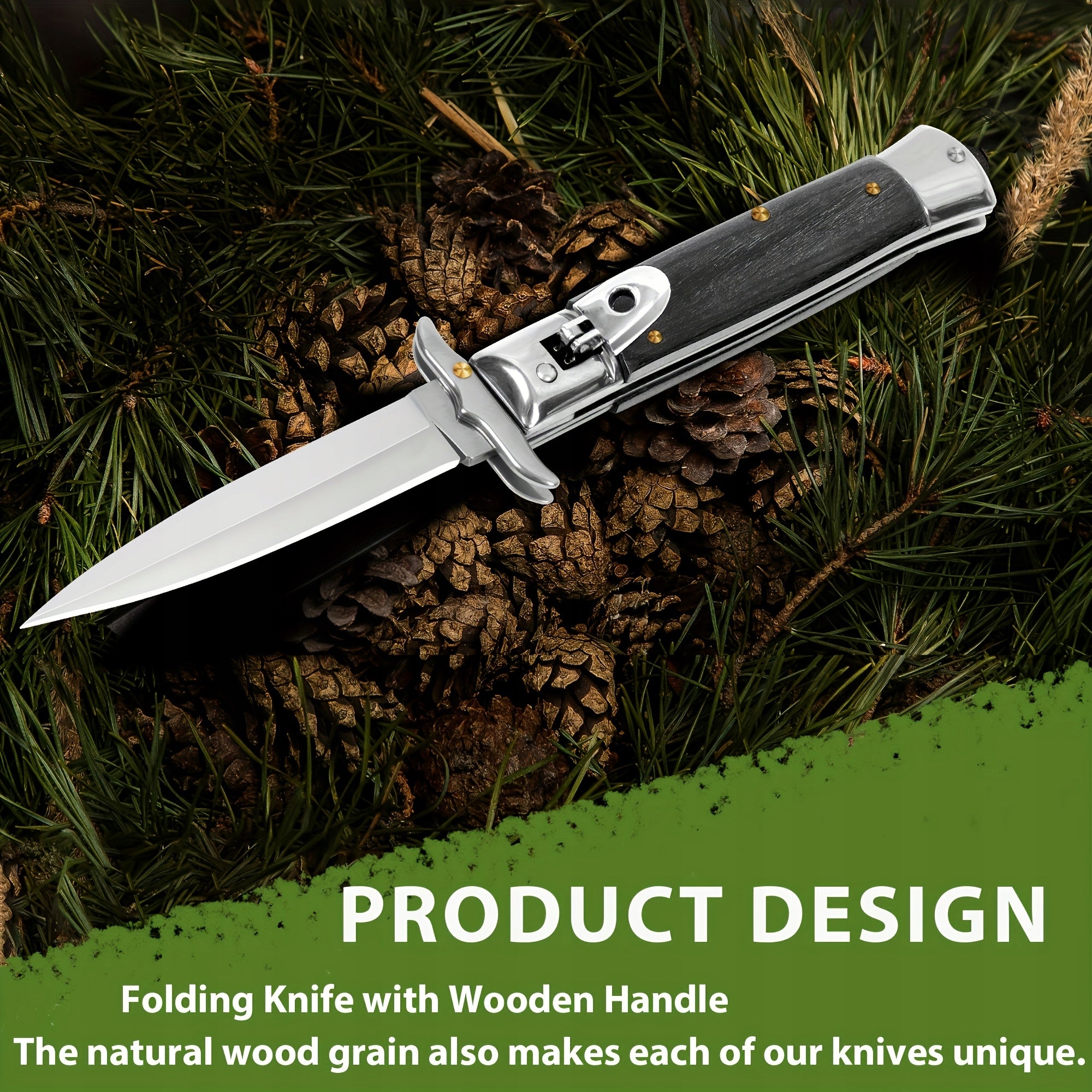 Italian 21 cm spring knife – Sicilian knife, automatic folding knife Packaging status original