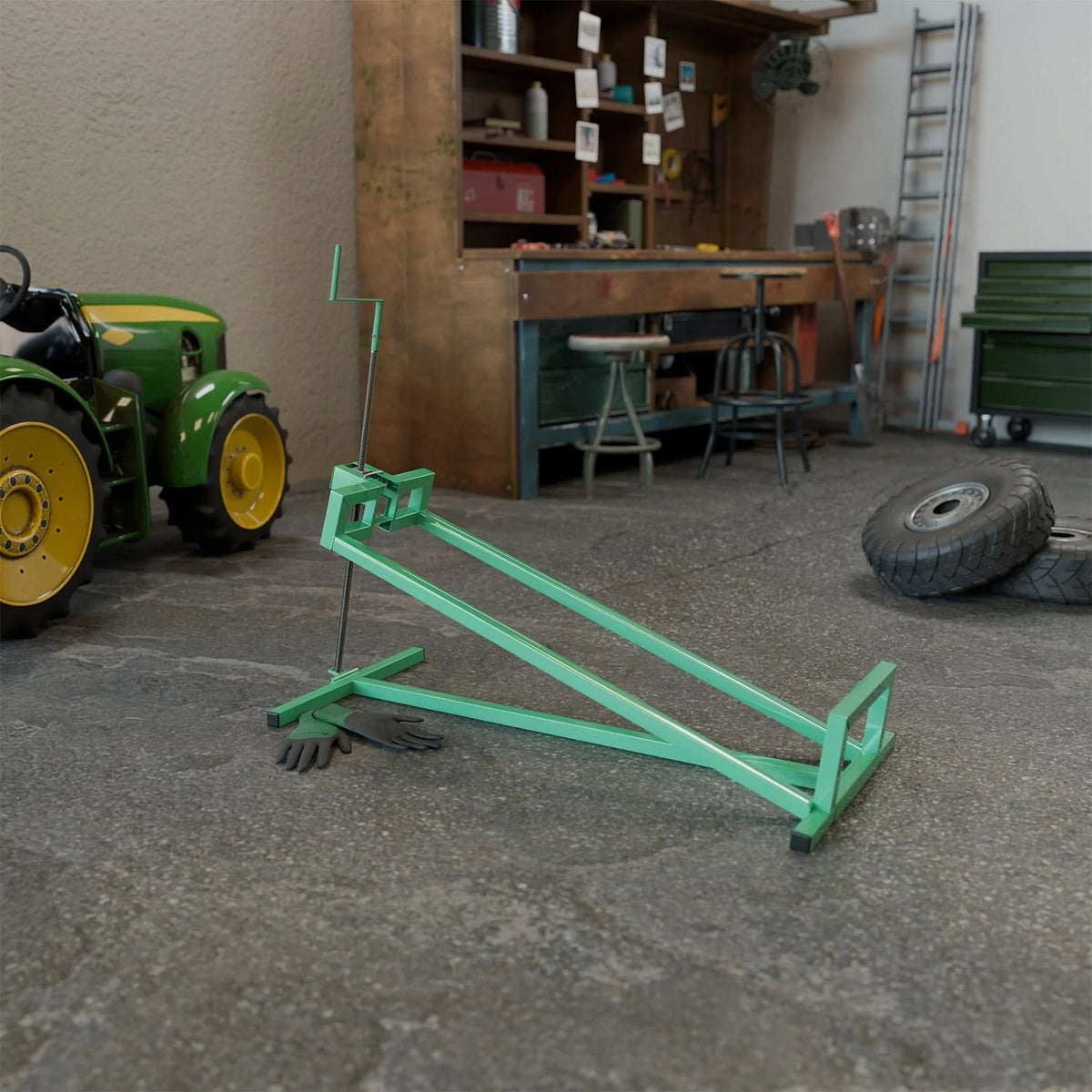 JACK FOR GARDEN TRACTOR MOWER QUADA ATV 400 KG GREEN Packaging status original