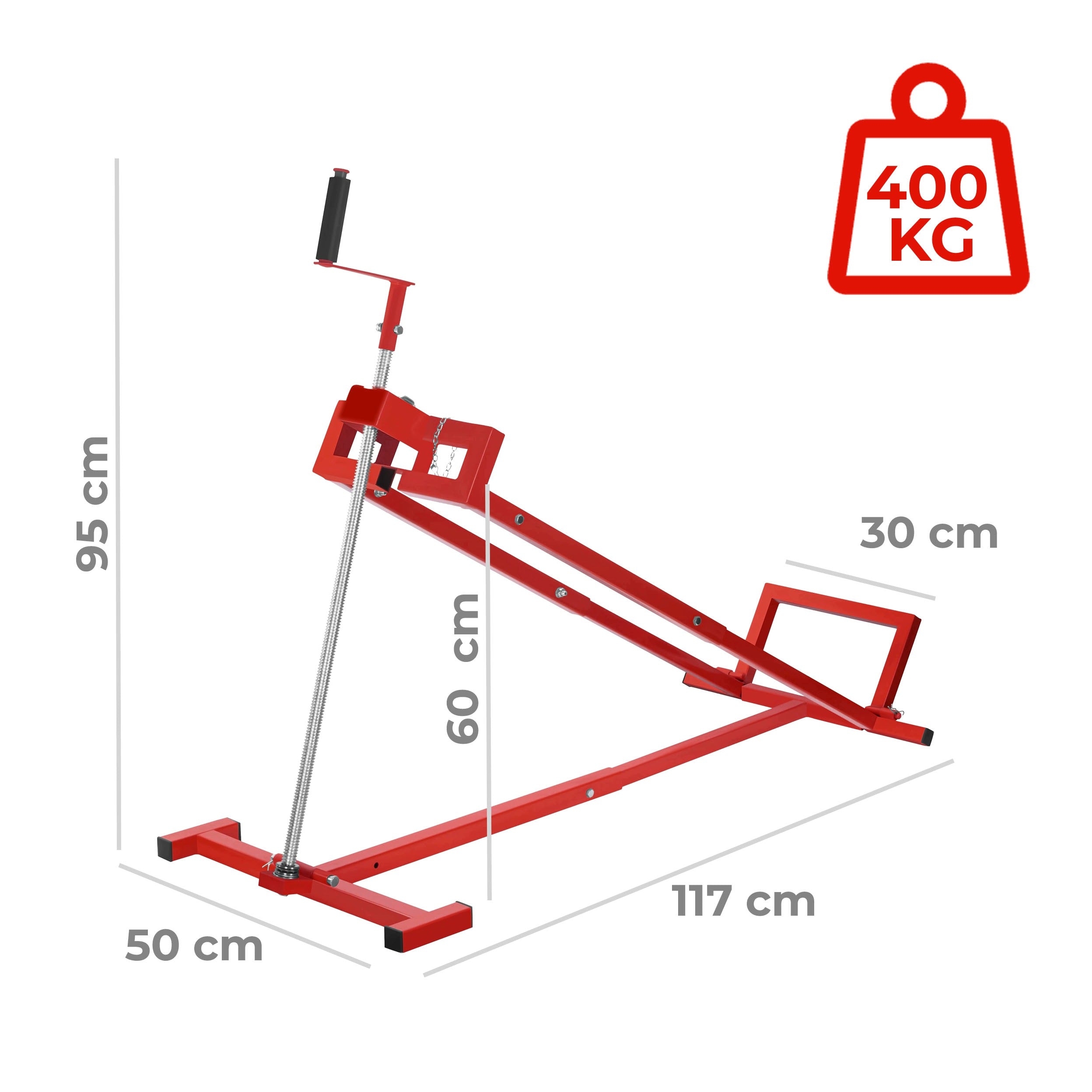 JACK LIFT FOR TRACTOR ADJUSTABLE QUAD MOWER 400 KG SERVICE Packaging status original