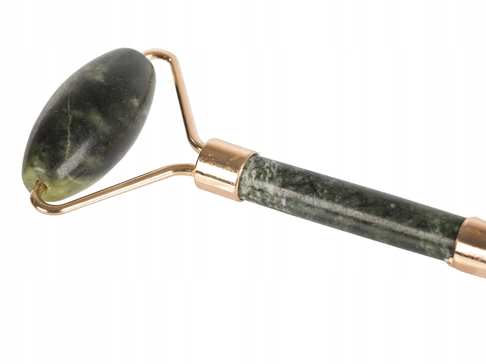 JADE FACE MASSAGER WITH JADE ROLLER BODY MASSAGE ROLLER GREEN Brand Verk Group