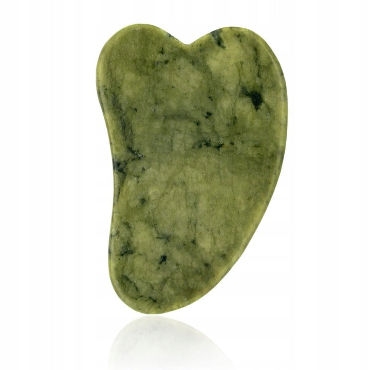 JADE STONE GUA SHA PLATE WITH JADE FACE MASSAGER NATURAL Brand Medila