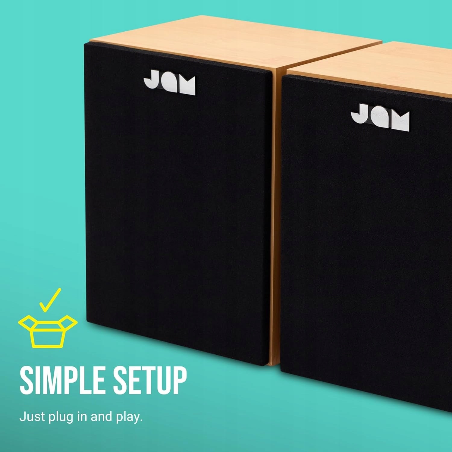 JAM Bookshelf speakers – Wired speakers with AUX and RCA inputs, compatriot Packaging status original