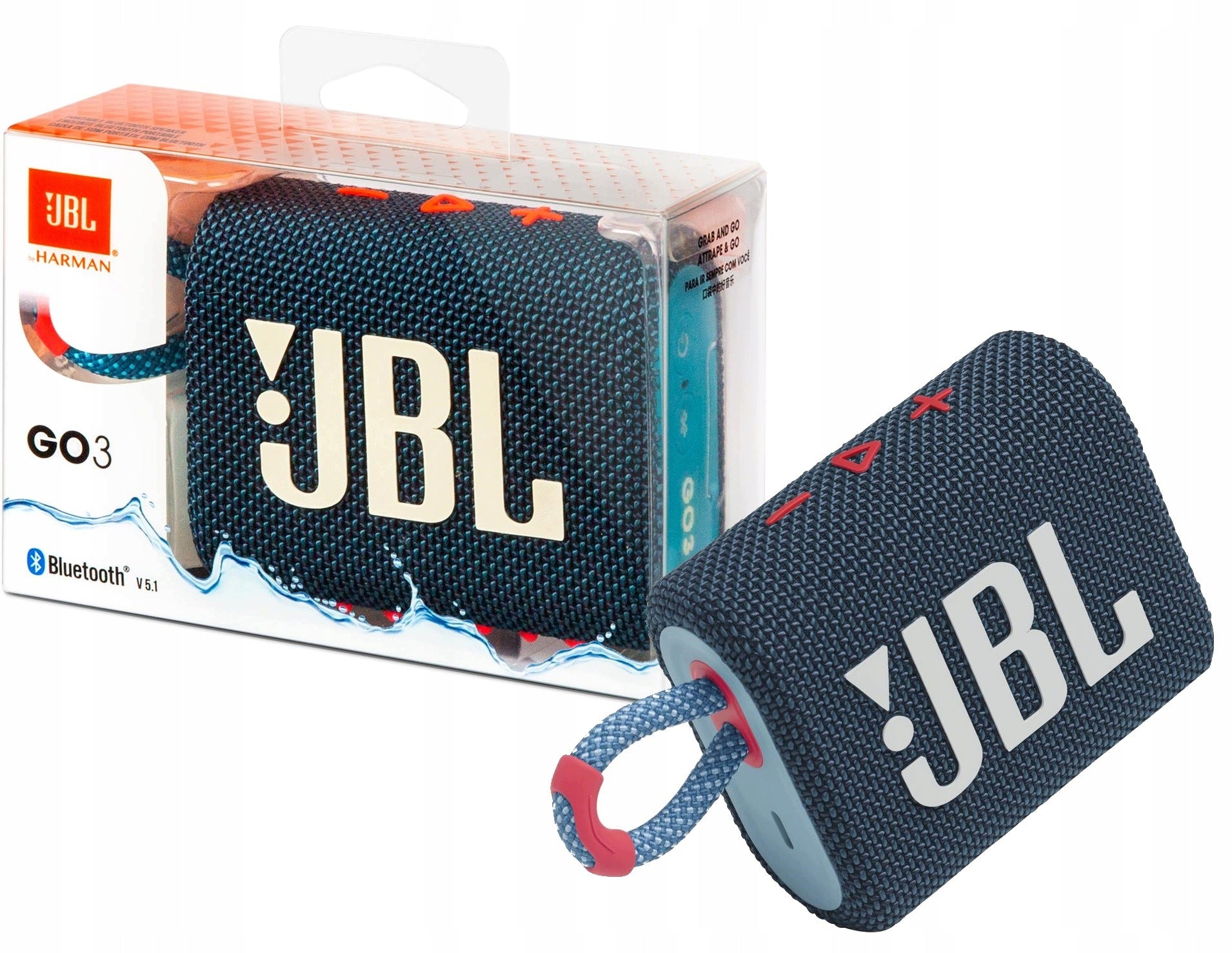 JBL GO 3 Portable Mobile SPEAKER Blue-Pink Bluetooth Manufacturer code 6931720983318