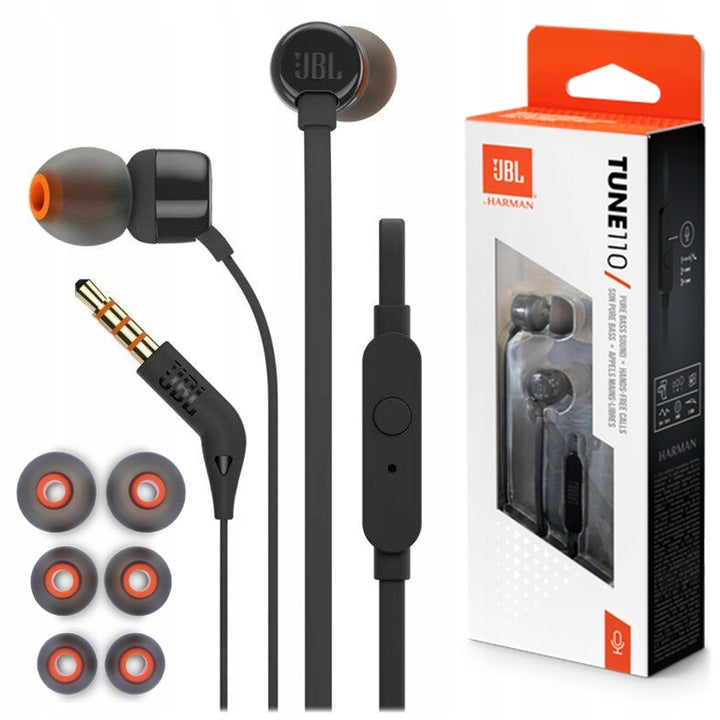 JBL TUNE 110 Black Wired In-Ear Headphones with BLK Microphone EAN (GTIN) 5902626009120