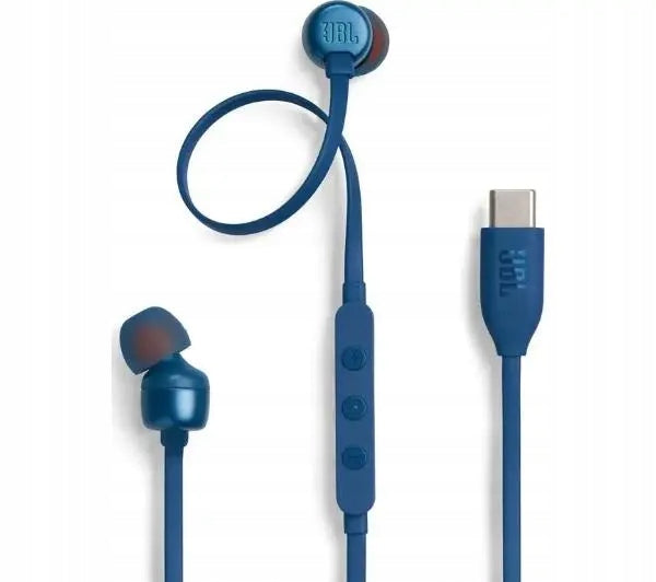 JBL Tune 310C USB-C In-Ear Headphones Microphone Blue