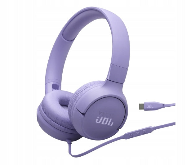 JBL Tune 520C USB-C On-Ear Headphones Purple Microphone