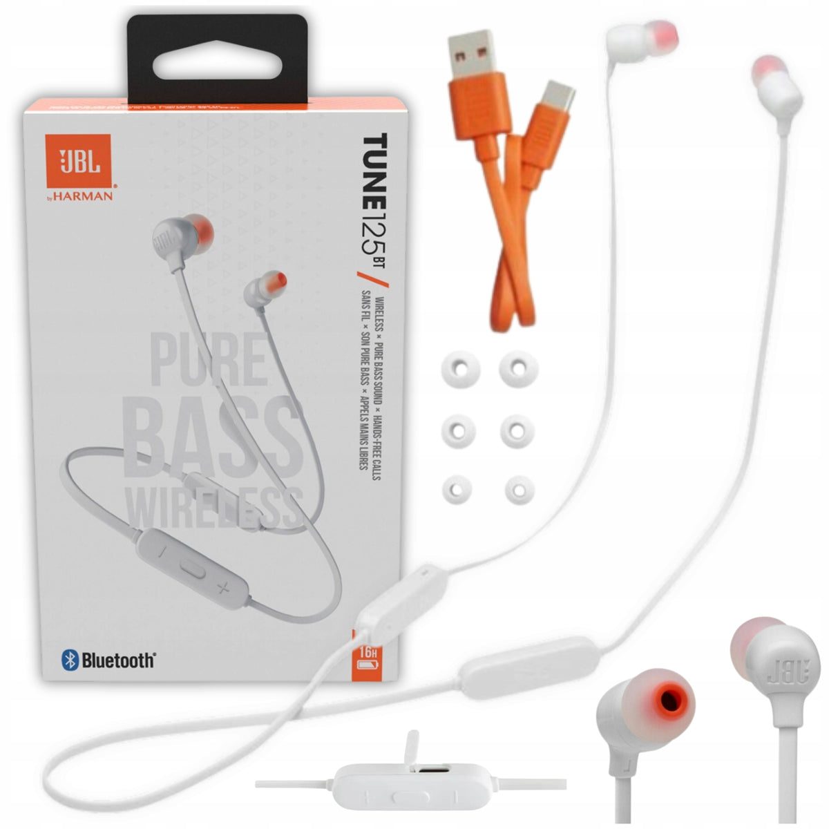 JBL WIRELESS BLUETOOTH IN-EAR HEADPHONES WITH SPORTS MICROPHONE
