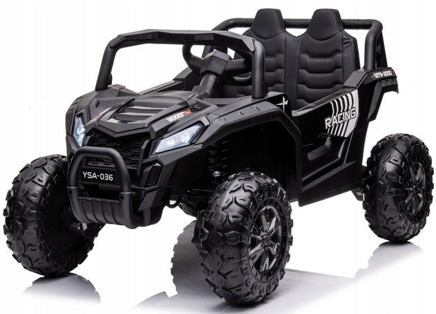 JEEP BUGGY 4x4 AUTO BATTERY OPERATED 4engine PILOT SOFT EVA WHEELS LEATHER UTV