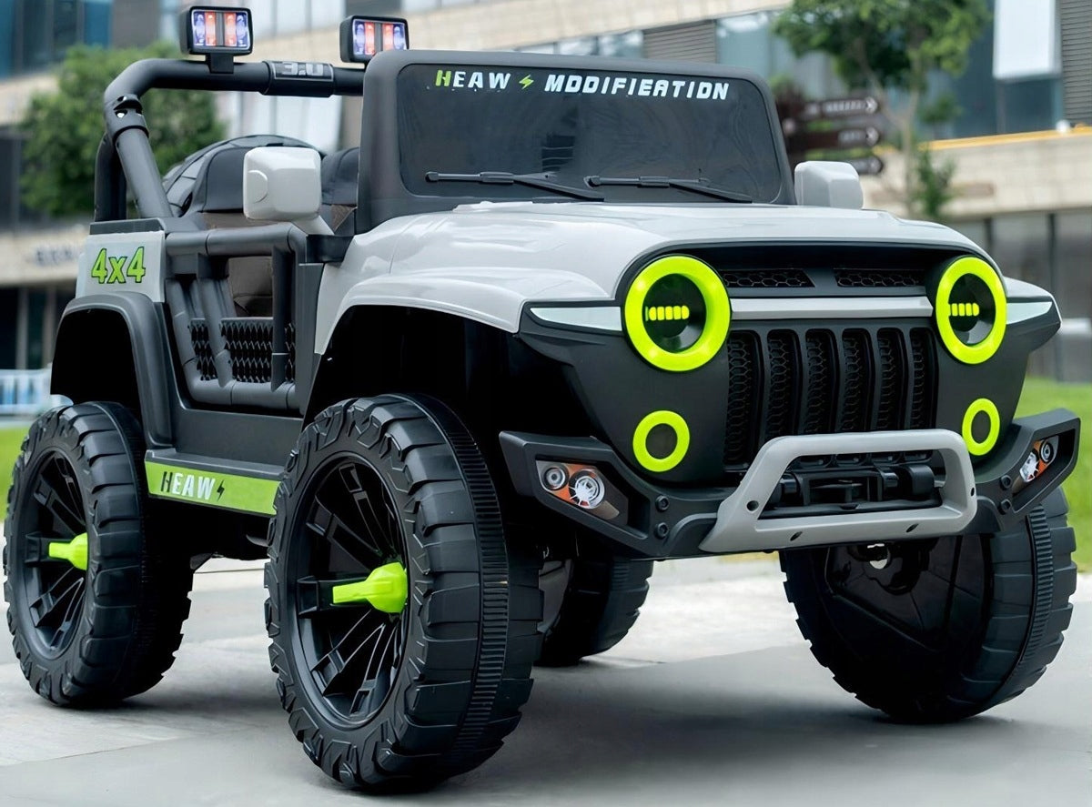 JEEP ST 4x4 Auto Battery Operated LEATHER, EVA, LED, 12V 7ah, Bluetooth, APP Brand PlayHouse