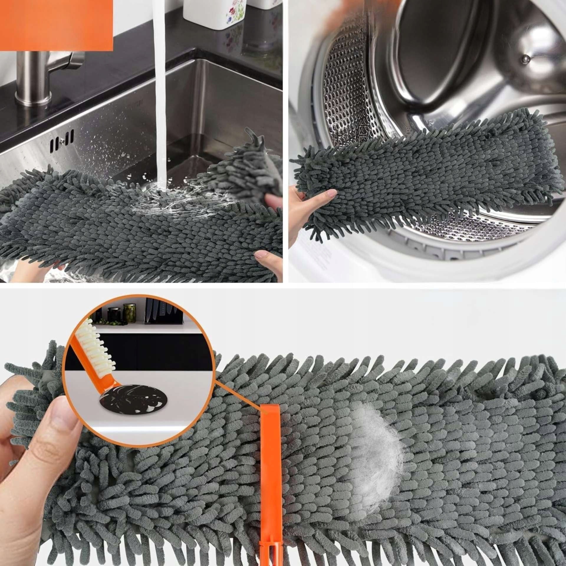 JEHONN Mop Flat 2in1 with 90° Folding Panel, Microfiber + Chenille Manufacturer code EBPP2400