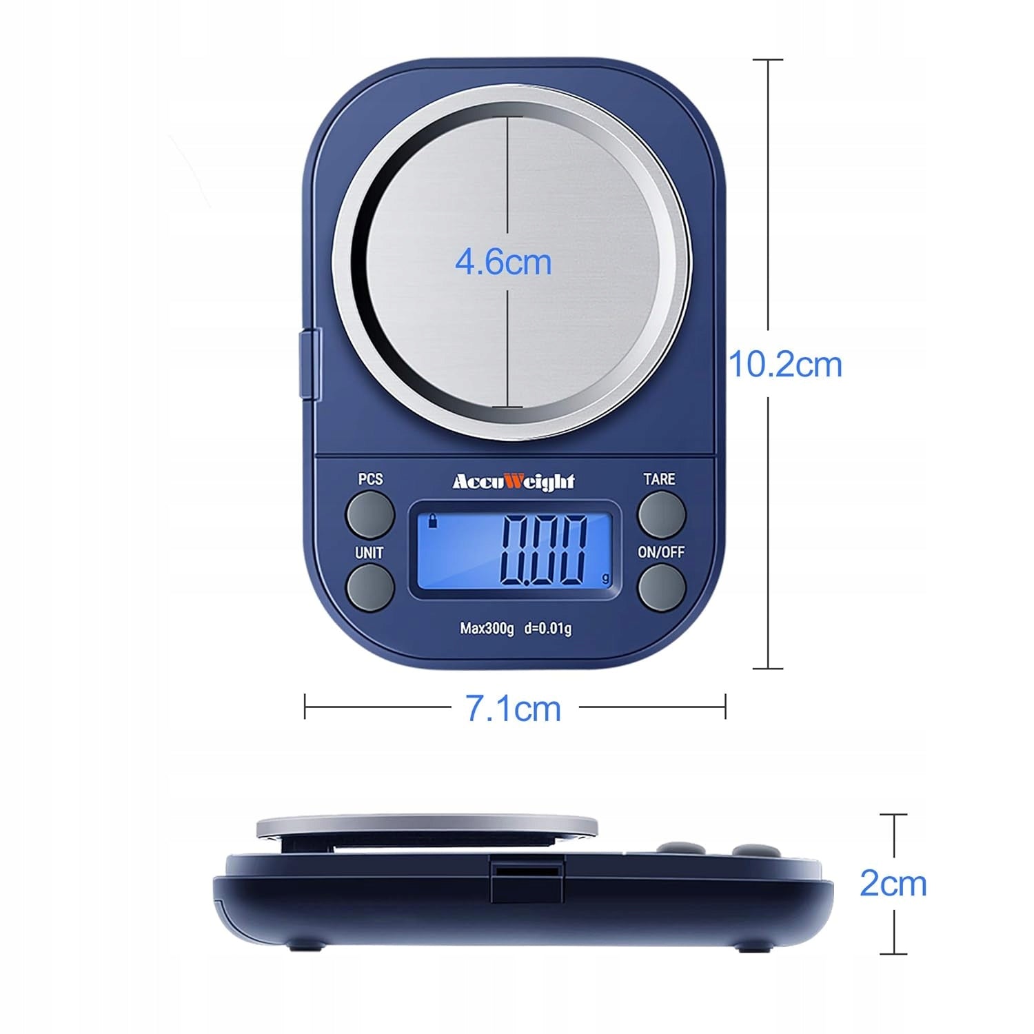 JEWELLERY SCALE 300G/0,01G LCD, COUNTING, TARE, BOWL, POCKET, CASE Manufacturer code 5906307817721