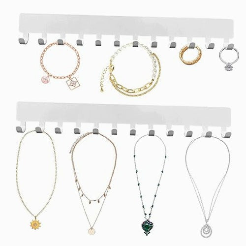JEWELRY WALL CHAIN HOLDER ORGANIZER WHITE GIFT FOR HOME