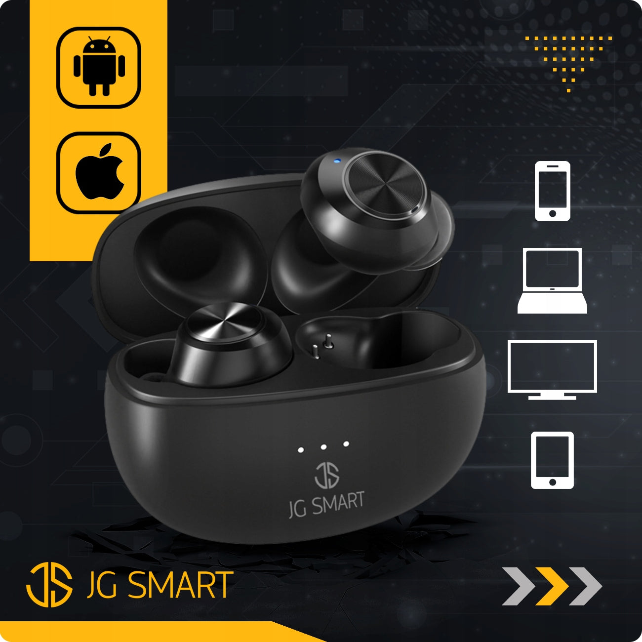 JGS-XY12 Wireless In-ear Headphones with Bluetooth 5.3 - Waterproof Packaging status original
