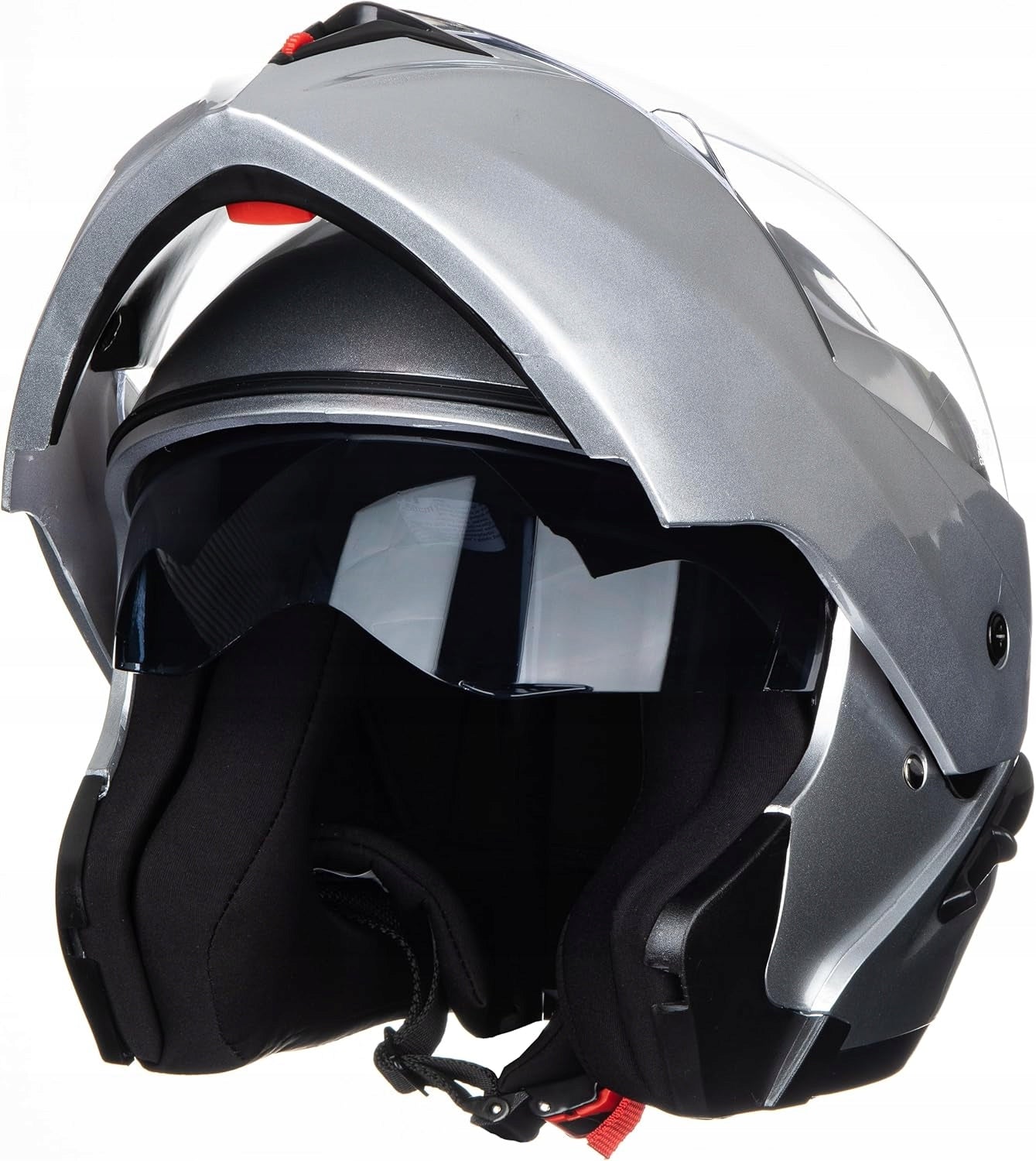 JIEKAI Motorcycle Helmet Modular Tilting with Flap, ECE, Silver XL Blenda