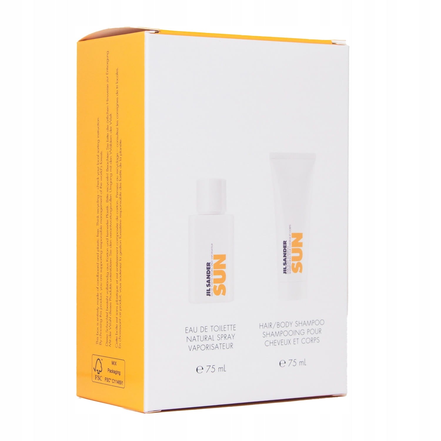 JIL SANDER SUN 75ML EDT + 75ML SHOWER GEL FOR HAIR AND BODY Manufacturer code 3616303806118
