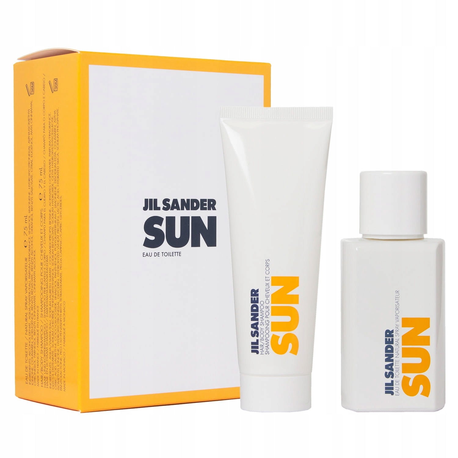 JIL SANDER SUN 75ML EDT + 75ML SHOWER GEL FOR HAIR AND BODY Packaging status original
