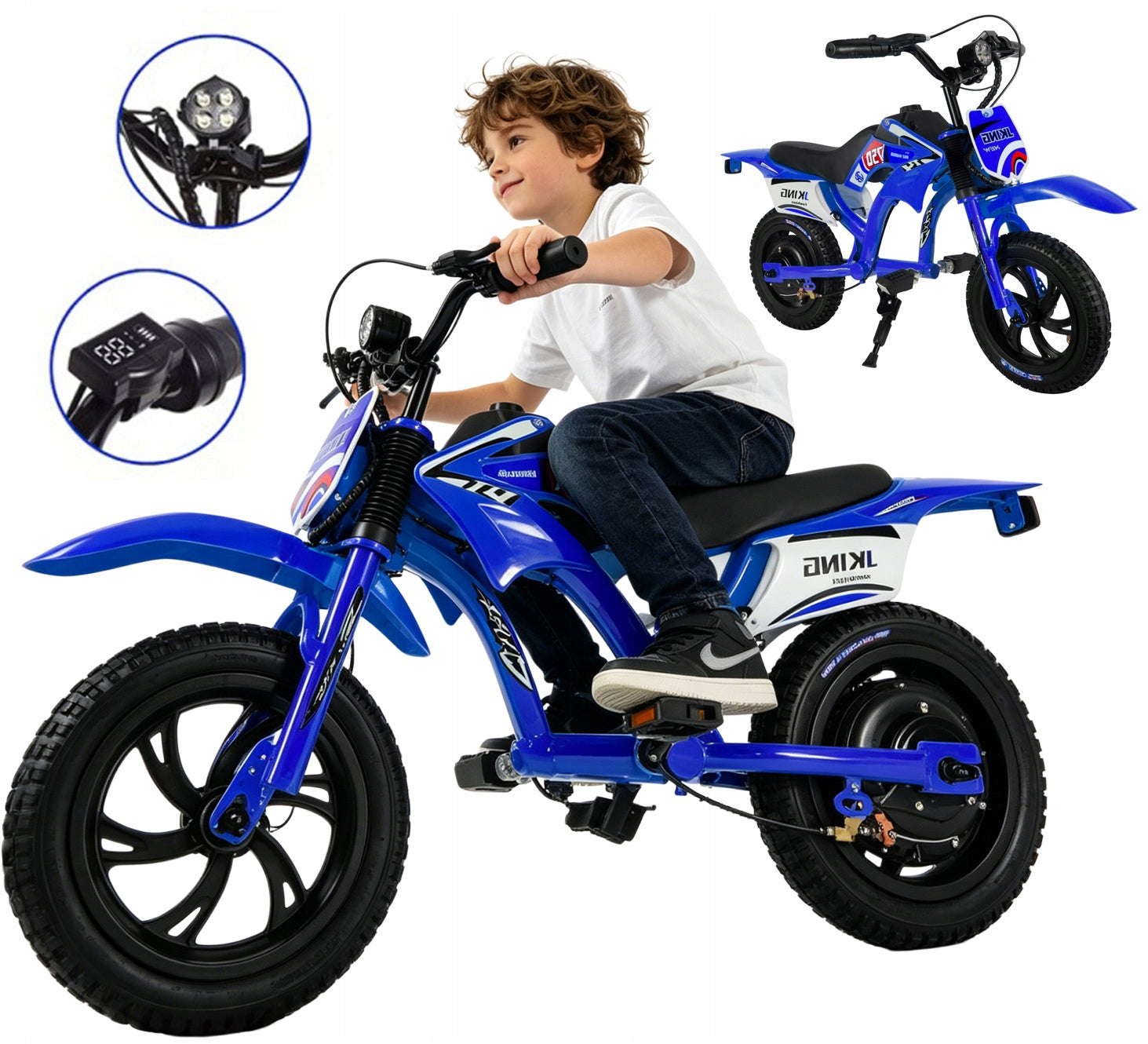 JKING C6 Kids Electric Motorcycle 300W, 12km/h, 2600mAh, 12 Inch Tyres