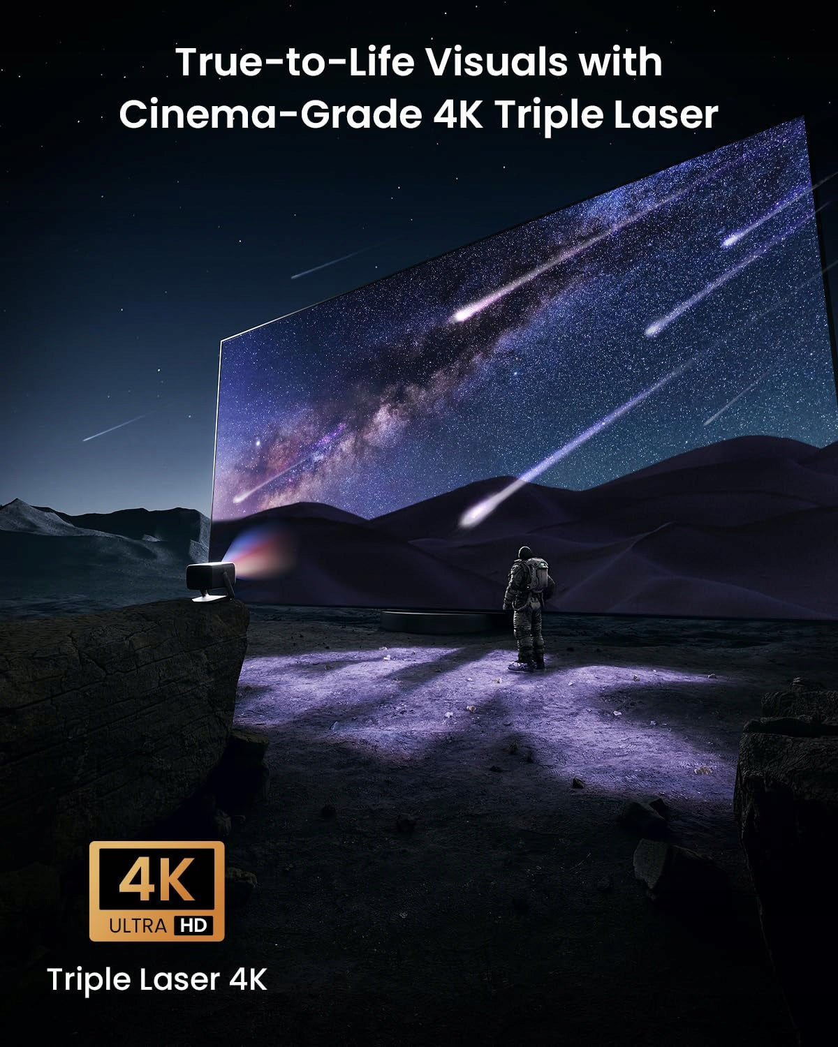 JMGO N1S 4K Laser 3300 Lumen HDR10 300" 3D Dolby Digital Plus Projector Brand JMGO