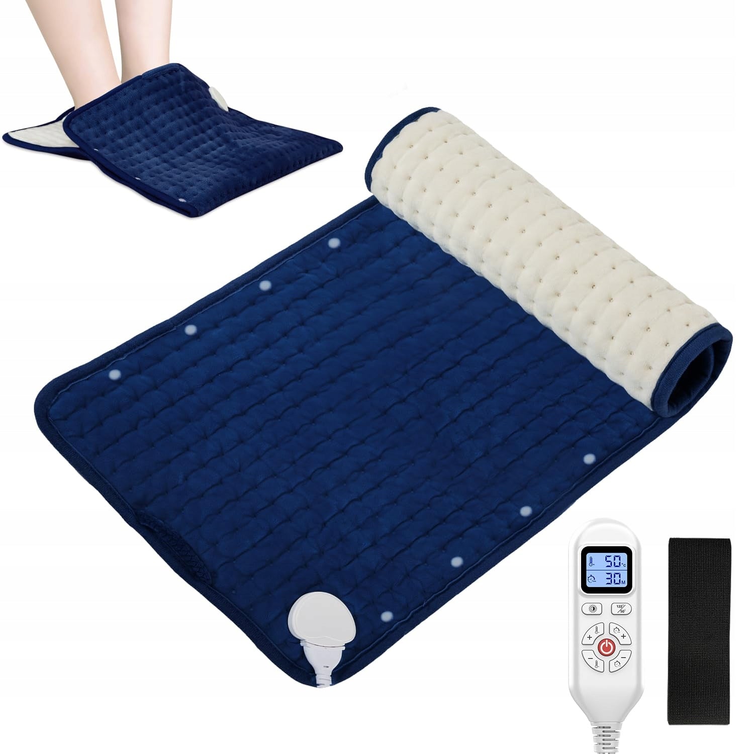 JOBYNA Electric Foot Heater and Heating Pillow 2in1