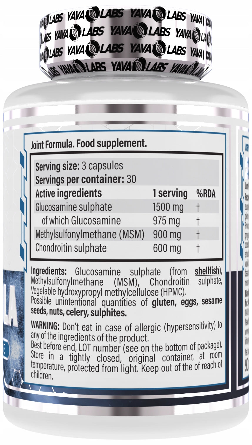 JOINT FORMULA – Joint health – 90 caps. Yava Labs EAN (GTIN) 5904365090490
