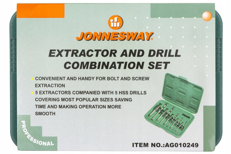 JONNESWAY SET FOR REMOVING BROKEN DRILL SCREWS Customs tariff code 82075060