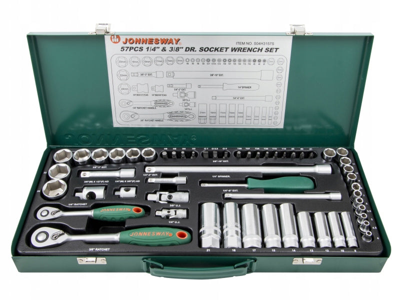 JONNESWAY SOCKET WRENCH SET 1/4 3/8 57PCS