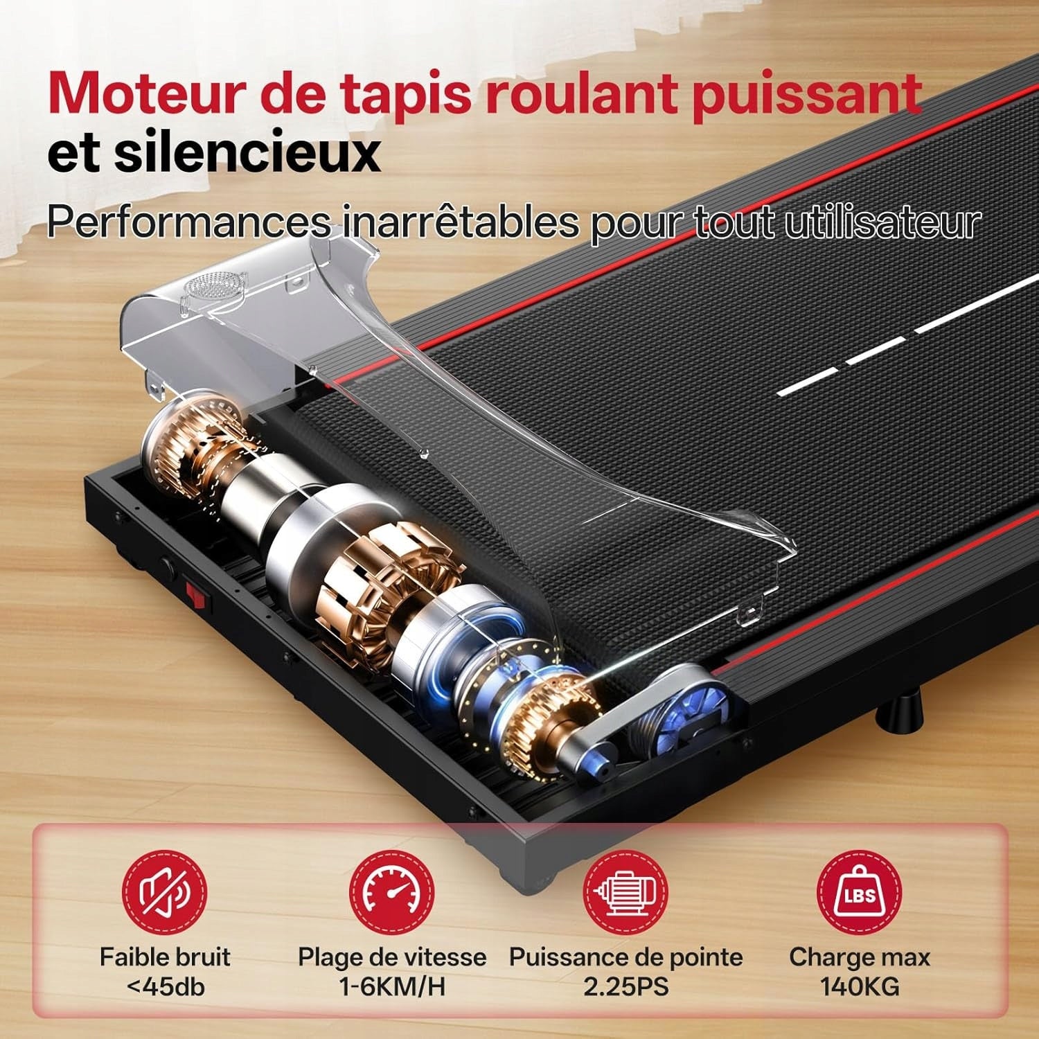 JOROTO JW20 Walking Pad 3 in 1 Treadmill 2,25 PS 1-6 km/h Load capacity 140 kg Packaging status original