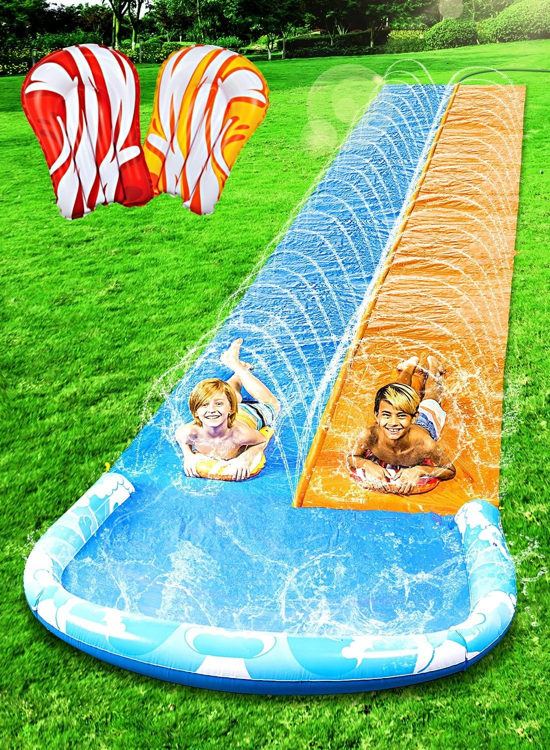 JOYIN water slide with built-in washer 686x157 cm blue HIT SUMMER Manufacturer code DO ZABAWY NA ZEWNĄTRZ WBUDOWANY SPRYSKIWACZ