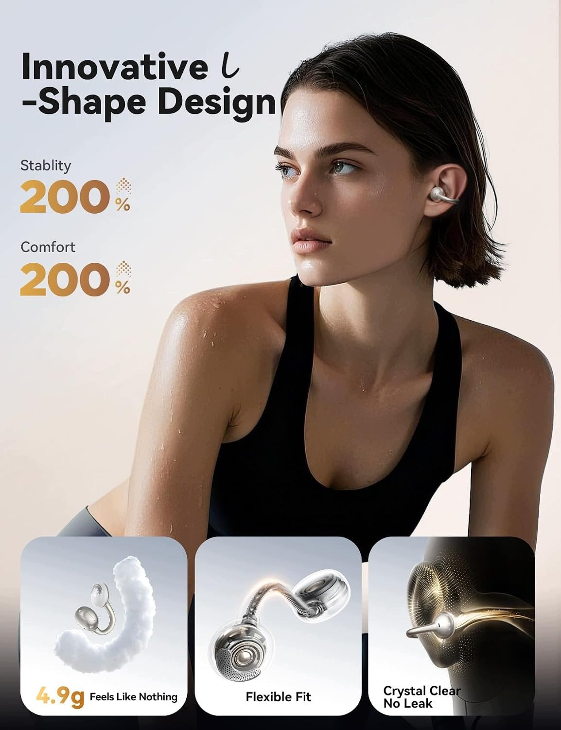 JOYROOM OE3 Wireless In-Ear Headphones Silver White Model Open Free OE3