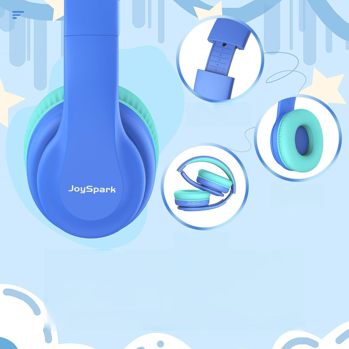 JOYSPARK KIDS BLUETOOTH HEADPHONES | 85/94 dB | 60H SAFE LIGHTWEIGHT Manufacturer code 007791465464