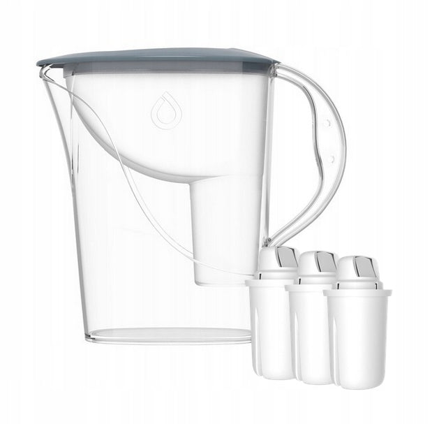 JUG DAFI 2,4L + 3 CARTRIDGE FILTER CLASSIC STEEL
