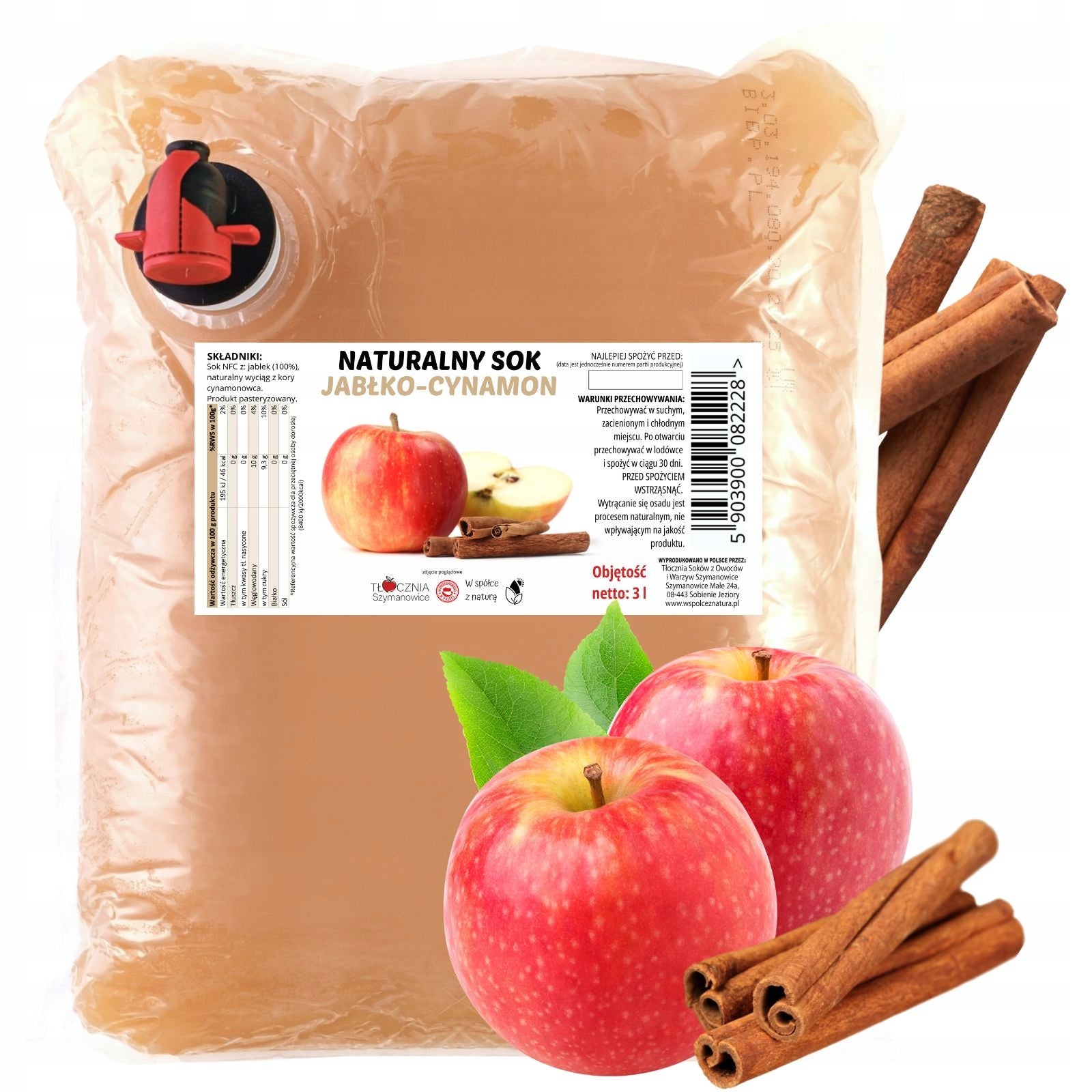JUICE APPLE CINNAMON NATURAL PRESSED 3 FOR CHILDREN